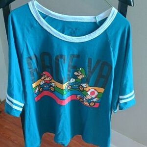 Blue Long Sleeve Graphic Tee